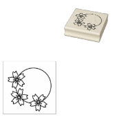 Tampons Encreurs Timbre triple Cerclé Sakura (Fleurs de cerisiers) (Tamponné)