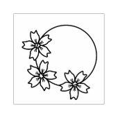 Tampons Encreurs Timbre triple Cerclé Sakura (Fleurs de cerisiers) (Impression)