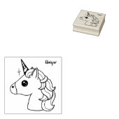 Tampons Encreurs Timbre unique à licorne - anniversaires, gâteries, (Tamponné)