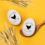 Tampons Encreurs Timbre Vintage personnalisé d'oeuf de poulet<br><div class="desc">Timbres d'oeuf personnalisés pour votre ferme familiale ou familiale avec une illustration vintage de poulet et monogrammes personnalisés ou de l'information dans une police de caractères de ferme. Ces timbres sont conçus pour être utilisés avec la poignée pour une meilleure application et nous n'avons pas inclus l'encre comme il vous...</div>