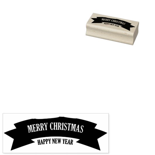 Tampons Encreurs Timbres d'art en bois/Bannière Joyeuse de Noël (Tamponné)