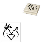 Tampons Encreurs Timbres d'art en bois / Buck et Doe (Tamponné)