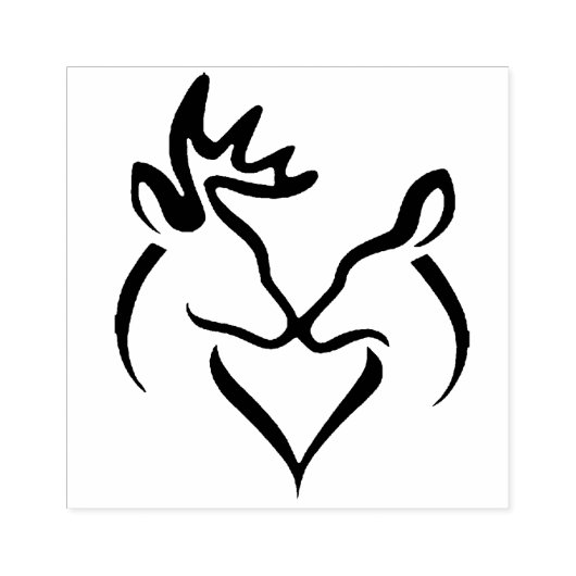 Tampons Encreurs Timbres d'art en bois / Buck et Doe (Impression)