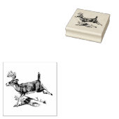 Tampons Encreurs Timbres d'art en bois/Cerf en marche (Tamponné)
