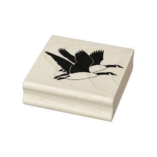 Tampons Encreurs Timbres d'art en bois/oies
