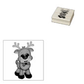 Tampons Encreurs Timbres en bois / Bébé mignonne Rudolph (Tamponné)