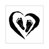 Tampons Encreurs Timbres en bois / Coeur avec pieds (Impression)