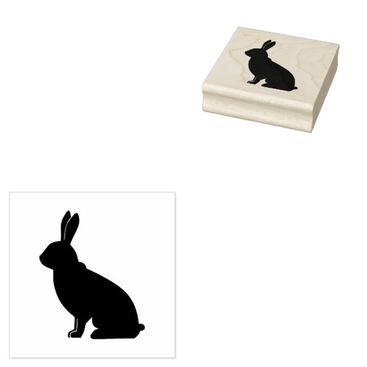 Tampons Encreurs Timbres en caoutchouc en bois - Lapin (Tamponné)