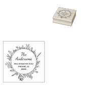 Tampons Encreurs Timbres Ronds de Fleurs Rustiques pour Adresse de  (Tamponné)