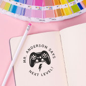 Tampons Encreurs Timer de l'enseignant personnalisé Gamer de retour