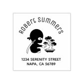 Tampons Encreurs Tiny Ninja Watering Bonsai Tree Arch Address (Impression)