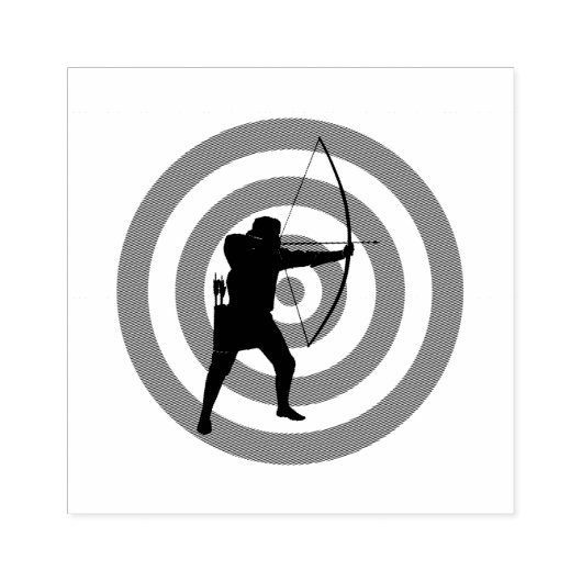 Tampons Encreurs Tir à l'arc Timbre en bois (Impression)