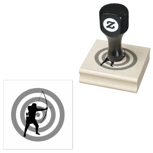 Tampons Encreurs Tir à l'arc Timbre en bois (Tamponné)