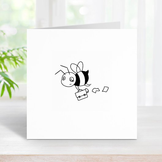 Tampons Encreurs Tired Stress Worker Bee Holding Porte-documents 2