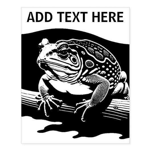 Tampons Encreurs Toad de canne personnalisé - Timbre d'art en bois (Impression)