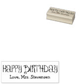 Tampons Encreurs Tourbillonnant Joyeux Anniversaire Nom personnalis (Tamponné)