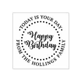 Tampons Encreurs Tourbillonnant ronde Joyeux anniversaire Script Sa (Impression)