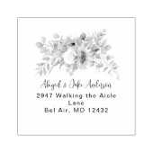 Tampons Encreurs Tournesol Marié Adresse moderne Timbre en caoutcho (Impression)