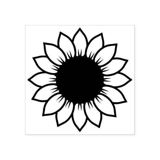 Tampons Encreurs Tournesol Plan Silhouette Art Timbre en caoutchouc (Impression)