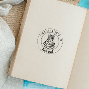 Tampons Encreurs Toyger Cat, Livre De La Bibliothèque De