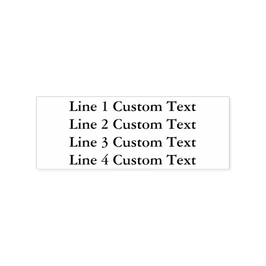 Tampons Encreurs Traditional Custom Business 4 Lines of Serif Text (Impression)