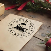 Tampons Encreurs Train d'Express du pôle Nord de Noël Monogramme