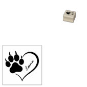Tampons Encreurs Trendy Personalized Dog Pet Paw Heart Print        (Tamponné)
