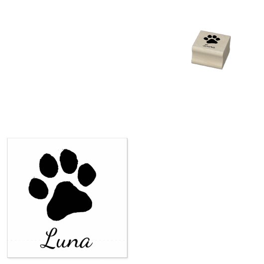 Tampons Encreurs Trendy Personalized Dog Pet Paw Print Cute        (Tamponné)
