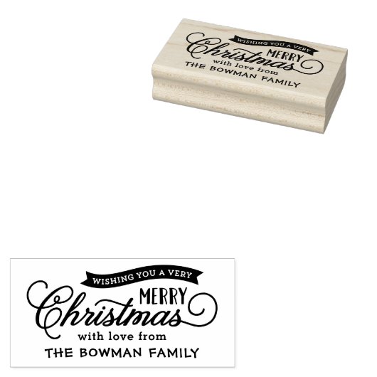 Tampons Encreurs Très Joyeux Noël Script Holiday (Tamponné)