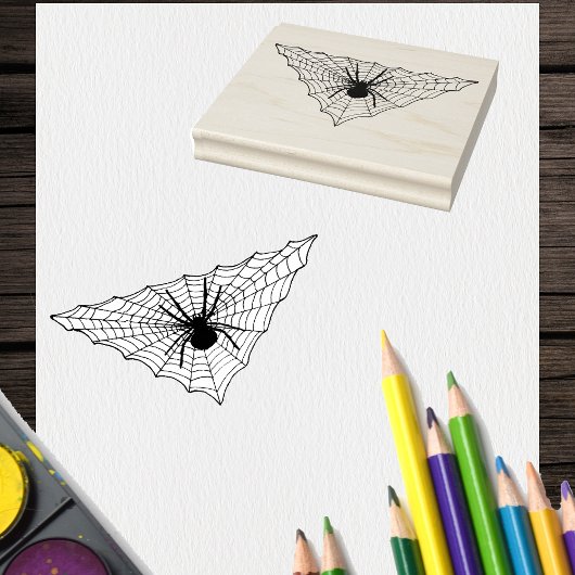 Tampons Encreurs Triangle Shaped Web with big Spider for Halloween
