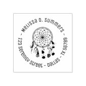Tampons Encreurs Tribal Boho Dreamcatcher Adresse ronde 4 (Impression)