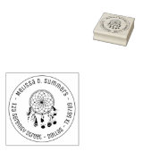 Tampons Encreurs Tribal Boho Dreamcatcher Round Adresse 3 (Tamponné)