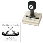 Tampons Encreurs Tribal Canoe Silhouette personnalisée (Tamponné)