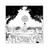 Tampons Encreurs Triple Gems : Bouddha, Dharma, Timbre en caoutchou (Impression)