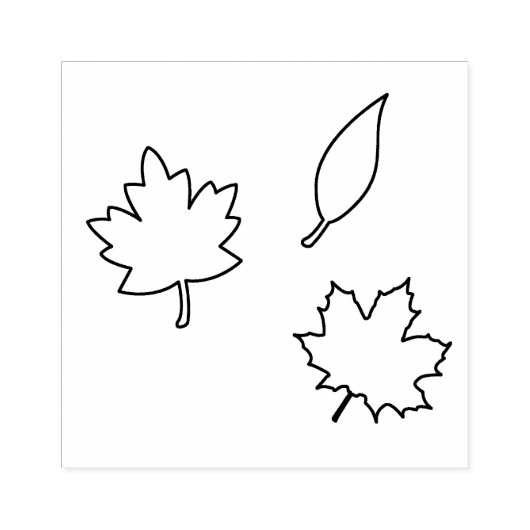 Tampons Encreurs Trois Feuilles Timbre D'Art Décrit (Impression)