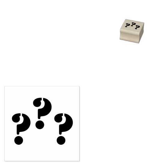 Tampons Encreurs Trois points d'interrogation (Tamponné)