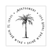 Tampons Encreurs Tropical Palm Tree Personalized Return Address (Impression)