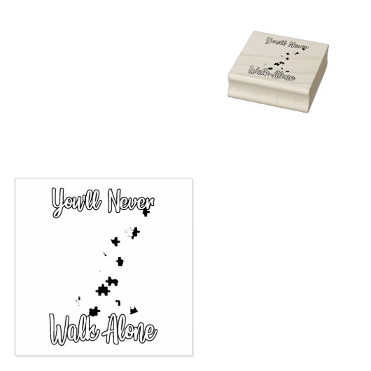 Tampons Encreurs Tu ne marcheras jamais seul père fille autisme (Tamponné)