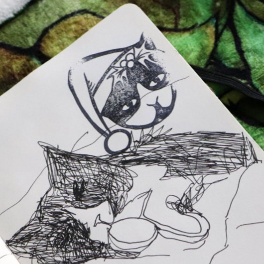 Tampons Encreurs Tuxedo Chat Joyeux Noël