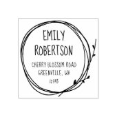 Tampons Encreurs Twig Wreath Mariage campagnard Décontracté Cercle  (Impression)