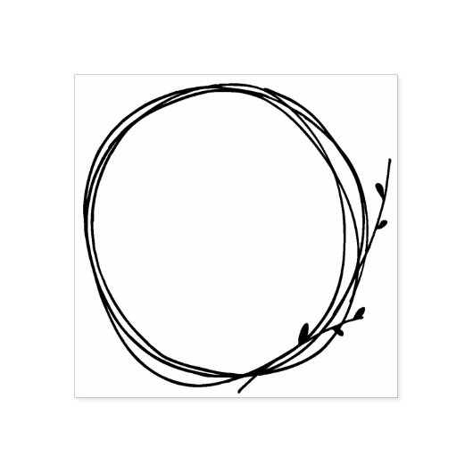 Tampons Encreurs Twig Wreath Pays Décontracté Cercle naturel entour (Impression)