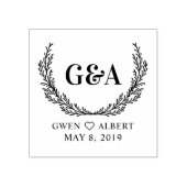 Tampons Encreurs Twigs Couple Initiales & Noms Mariage Monogramme (Impression)