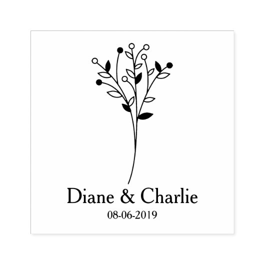 Tampons Encreurs Twigs Wedding Monogram (Impression)