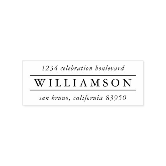 Tampons Encreurs Typographie classique Nom de famille Adresse de re (Impression)