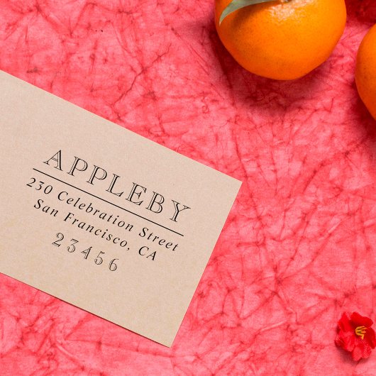 Tampons Encreurs Typographie classique | Nom de famille et adresse