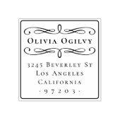 Tampons Encreurs Typographie classique Nom personnalisé Adresse de (Impression)