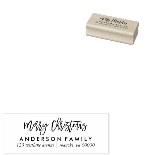 Tampons Encreurs Typographie de script Joyeux Noël (Tamponné)