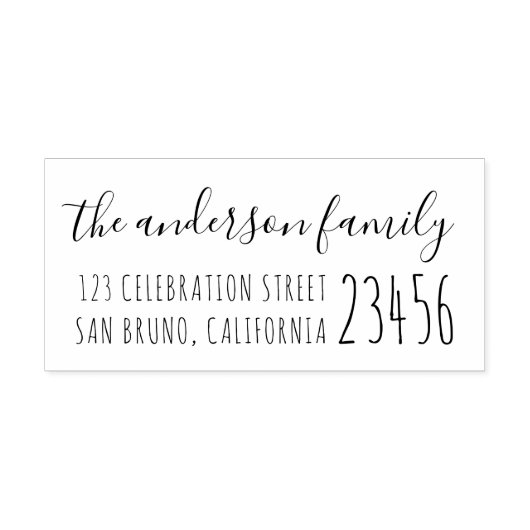 Tampons Encreurs Typographie de script rustique mignonne | Adresse  (Impression)