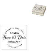 Tampons Encreurs Typographie élégante Mariage personnalisé Enregist (Tamponné)