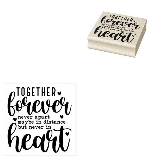 Tampons Encreurs Typographie Ensemble Pour Toujours (Tamponné)